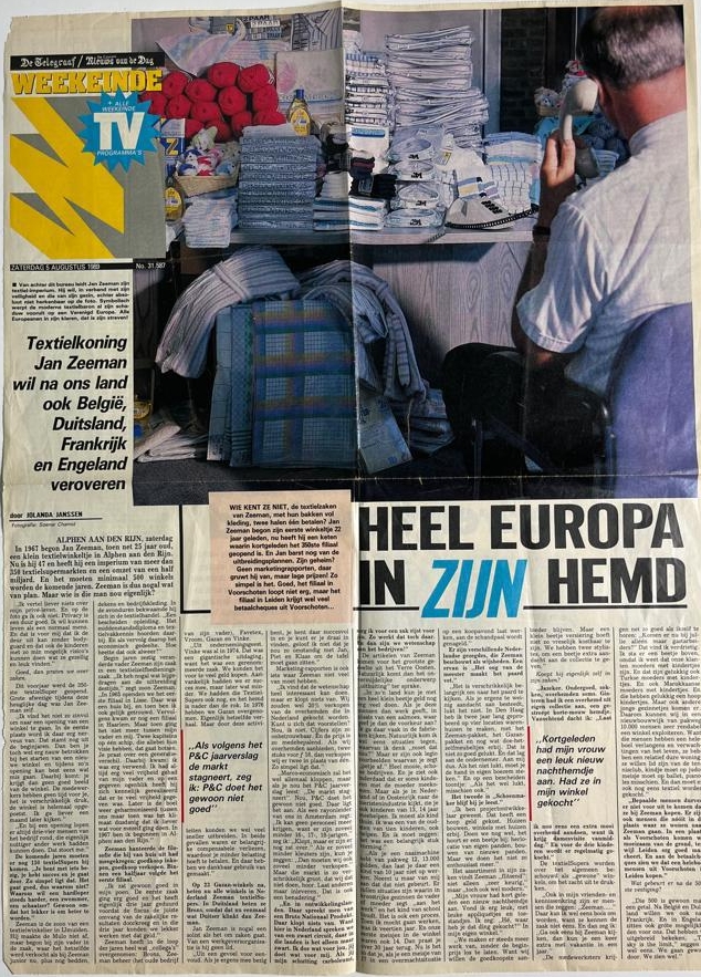 Zeeman in de Telegraaf