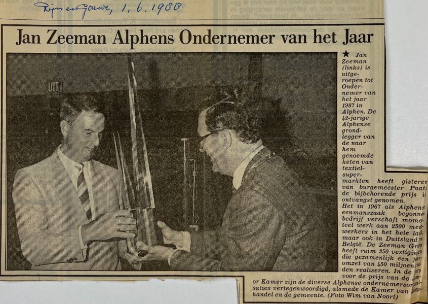 Jan Zeeman Alphens ondernemer van het jaar