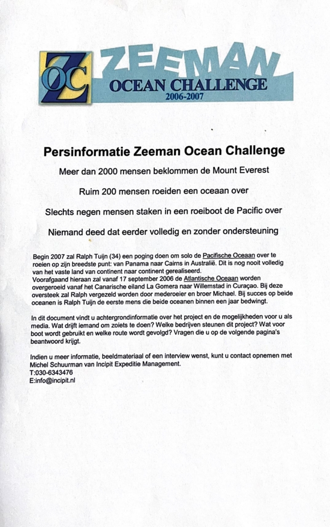 Zeeman ocean Challenge