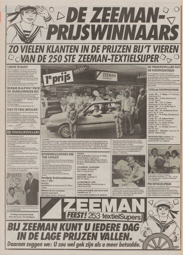 De Zeeman-Prijswinnaars