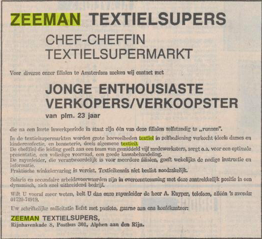 Zeeman zoekt personeel