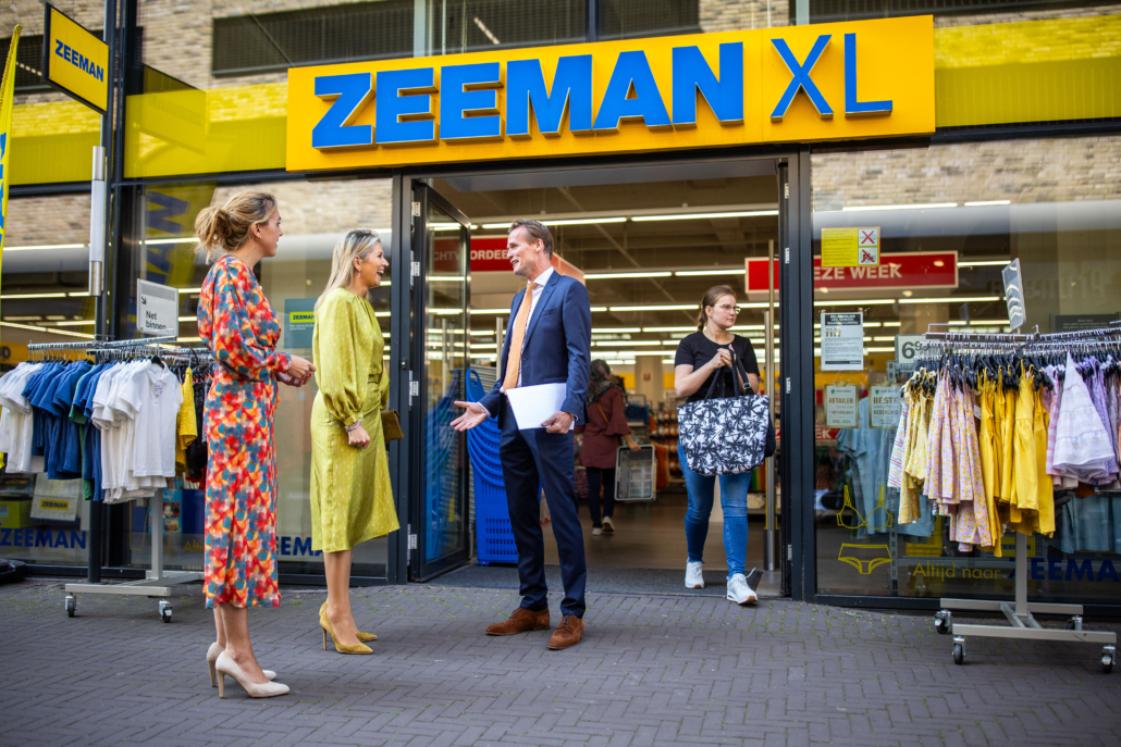 Koningin Maxima op bezoek bij Zeeman